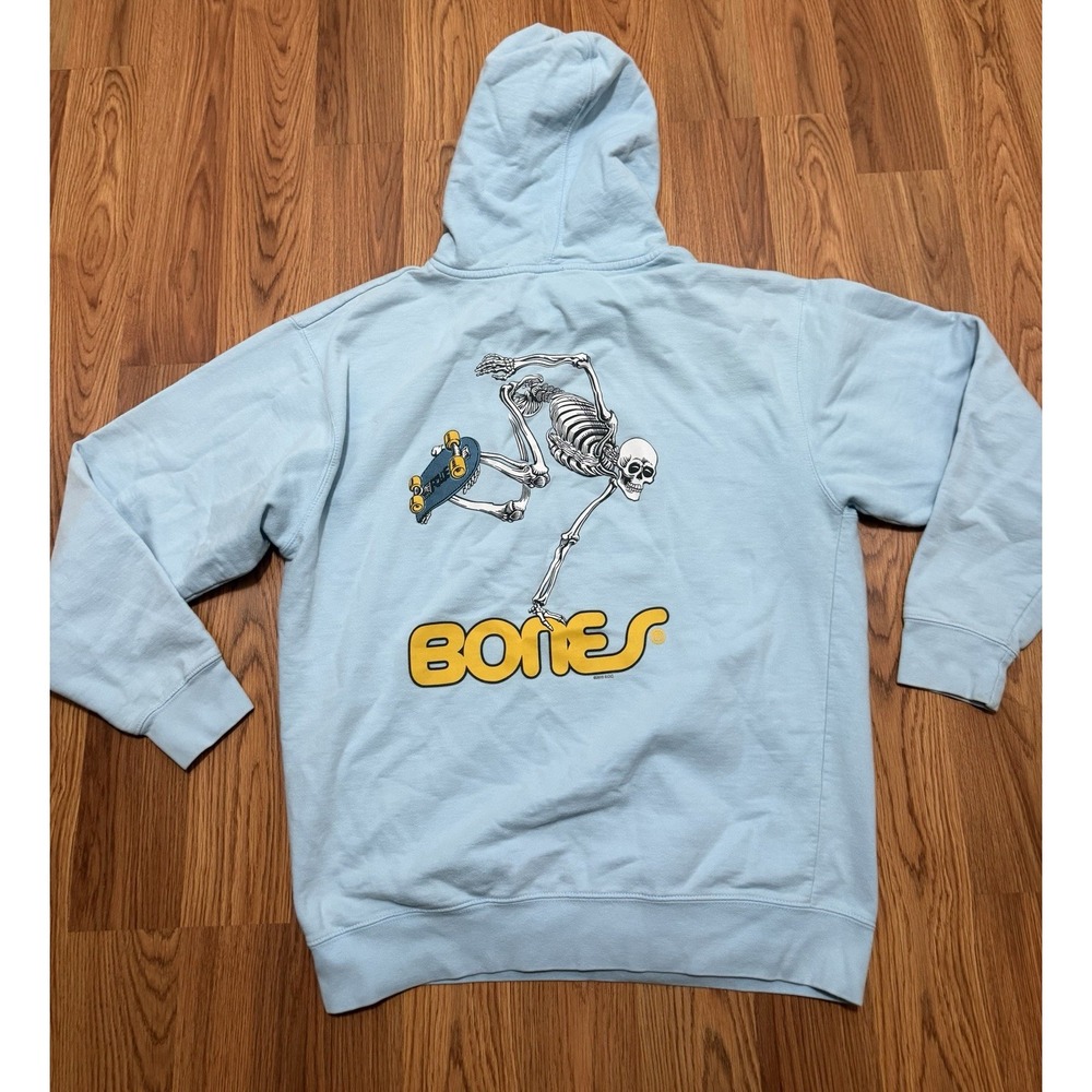 Powell Peralta VCJ Bones Double Sided Skateboarding Skeleton Hoodie Mens Large - Picture 14 of 14